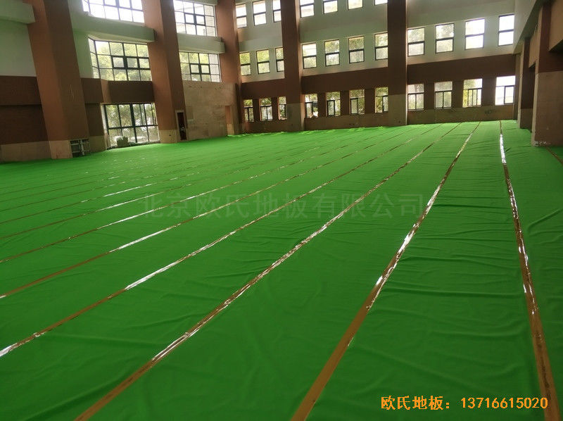 江蘇常州同濟中學(xué)運動館體育地板施工案例3